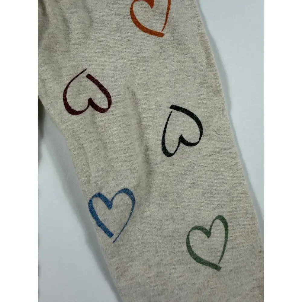Gap Heart Hoodie Dress & Organic Cotton Heart Leggings Outfit Size 3